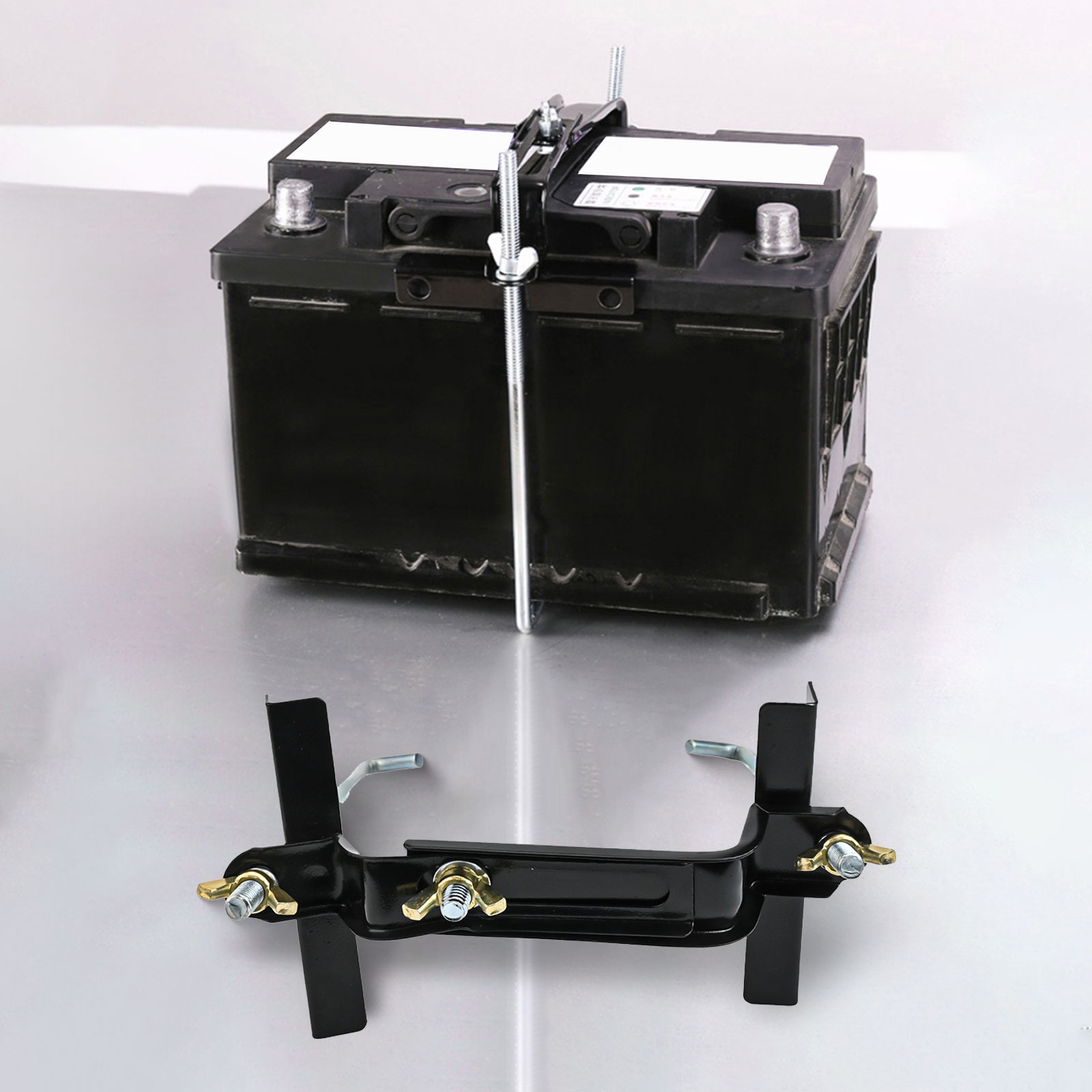 Adjustable Battery Tie Down Holder Bracket for Car and Truck Storage Accessories