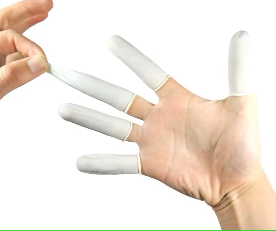 Disposable Latex Finger Cots Non Slip Protective Fingertip Covers for Anti Static Tool Use