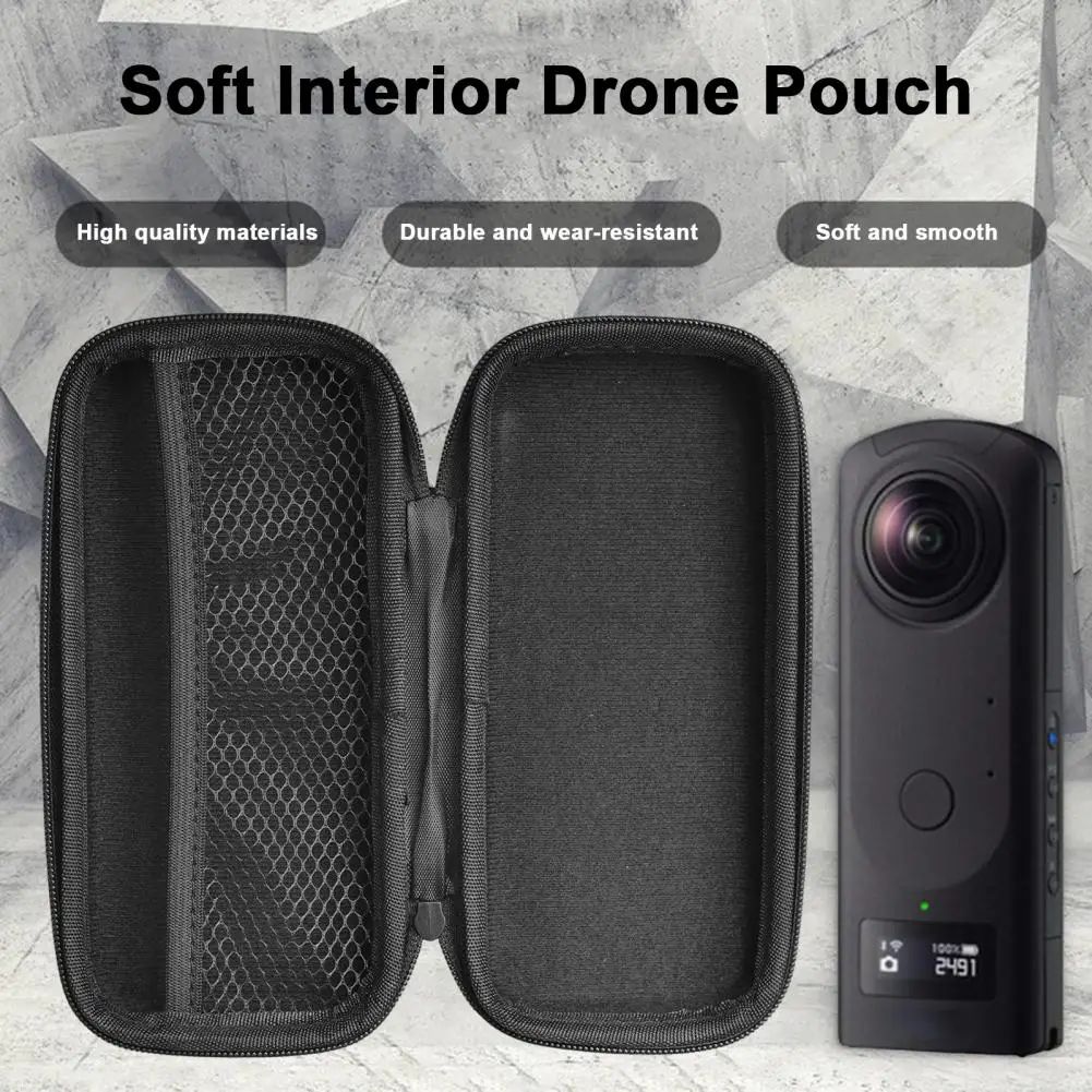EVA Hard Shell Action Camera Case for RICOH THETA Z1, Portable 360° Camera Storage Bag with Shockproof Protection