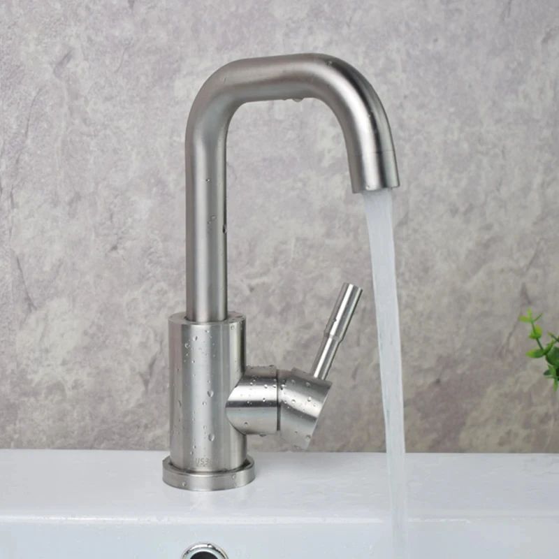 304 Stainless Steel Bathroom Sink Mixer Faucet