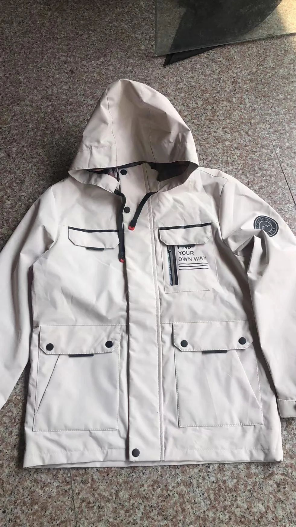 Mens Casual Waterproof Windbreaker Hooded Soft Shell Winter Jacket