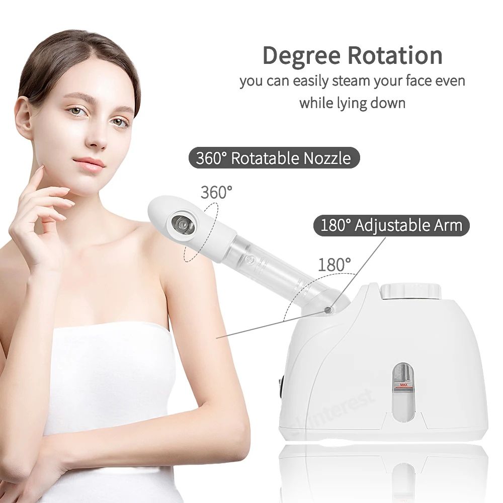 Radiant Mist Pro Facial Steamer – Deep Pore Facial Steamer with Nano Ionic Hot Mist & Aroma Therapy