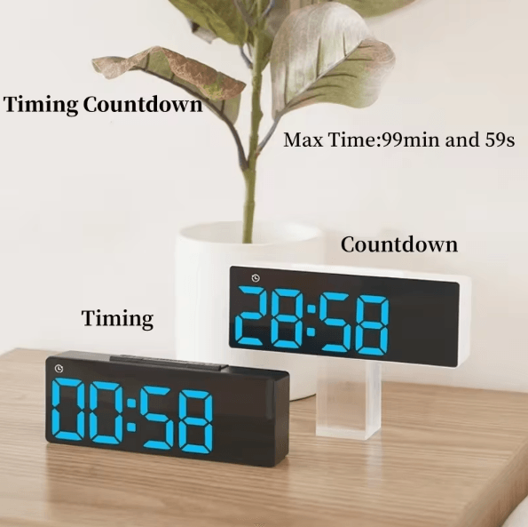 USB LED Digital Alarm Clock with Temperature & Dual Alarm – Modern Desk Clock with Auto Dimming & Snooze (12/24H Display