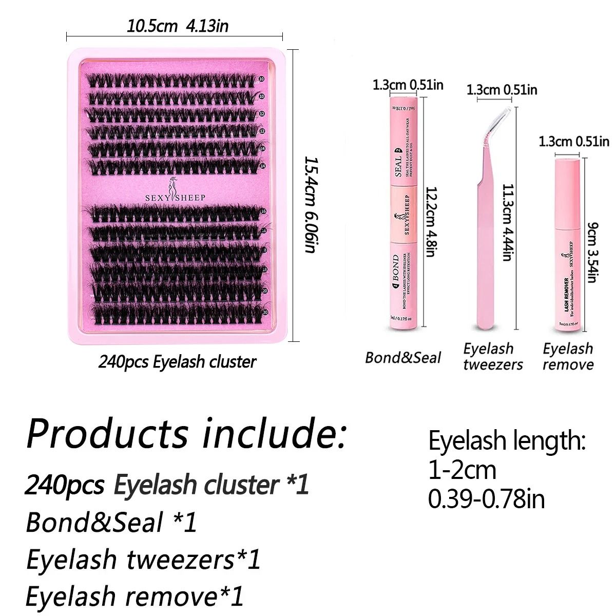 240pcs Professional DIY Lash Extension Kit – Thick, Fluffy & Customizable