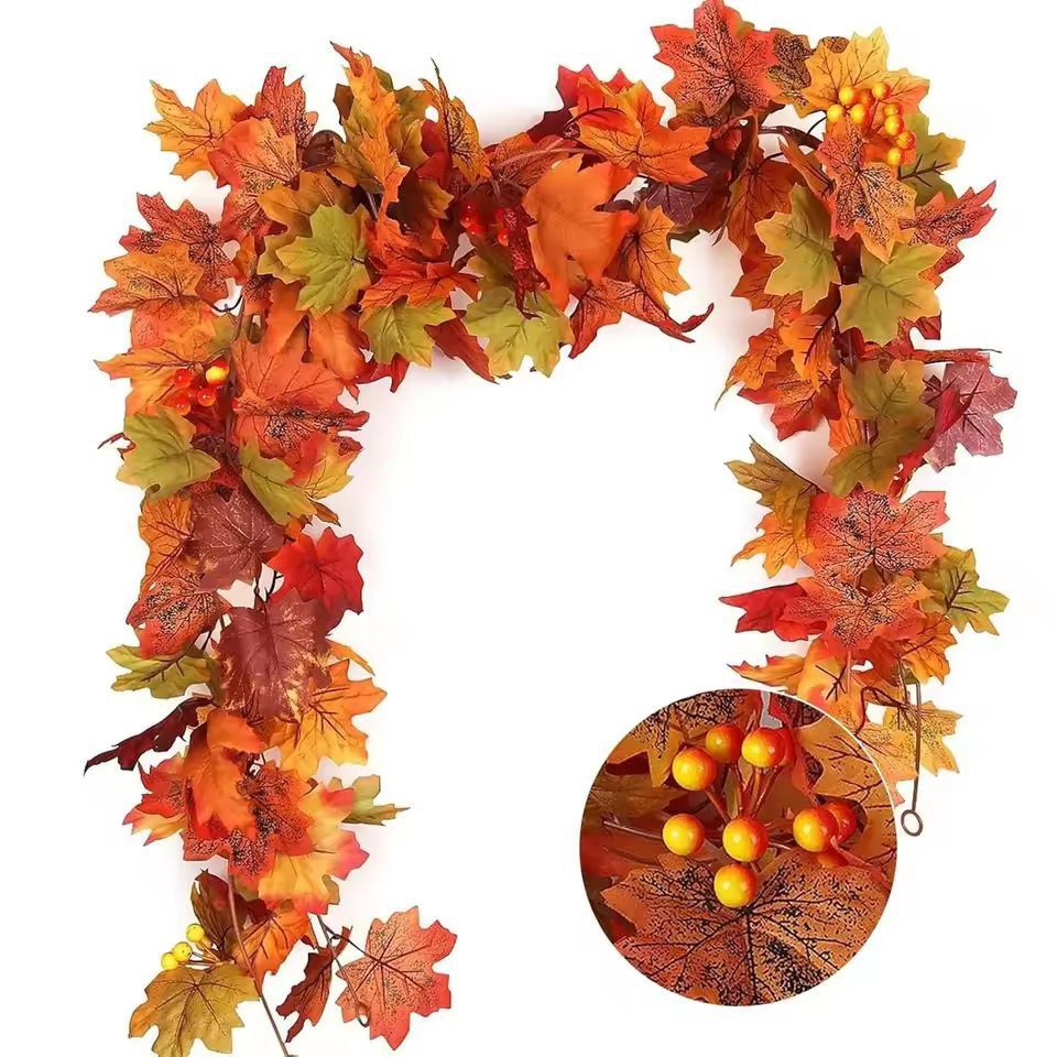 Harvest Glow Maple & Fruit Vine Garland