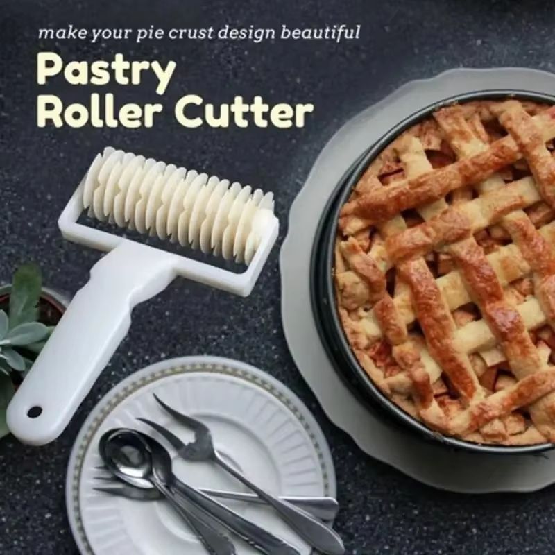Pastry Lattice Dough Cutter Roller for Baking and Kitchen Prep