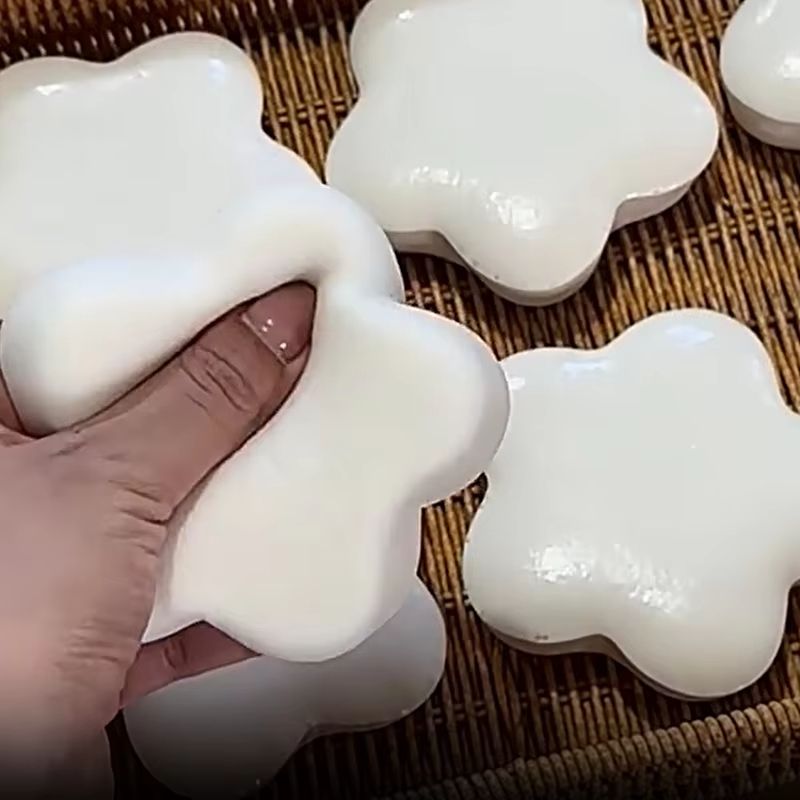 Kawaii Yellow Star Milk Squishy Stress Relief Toy