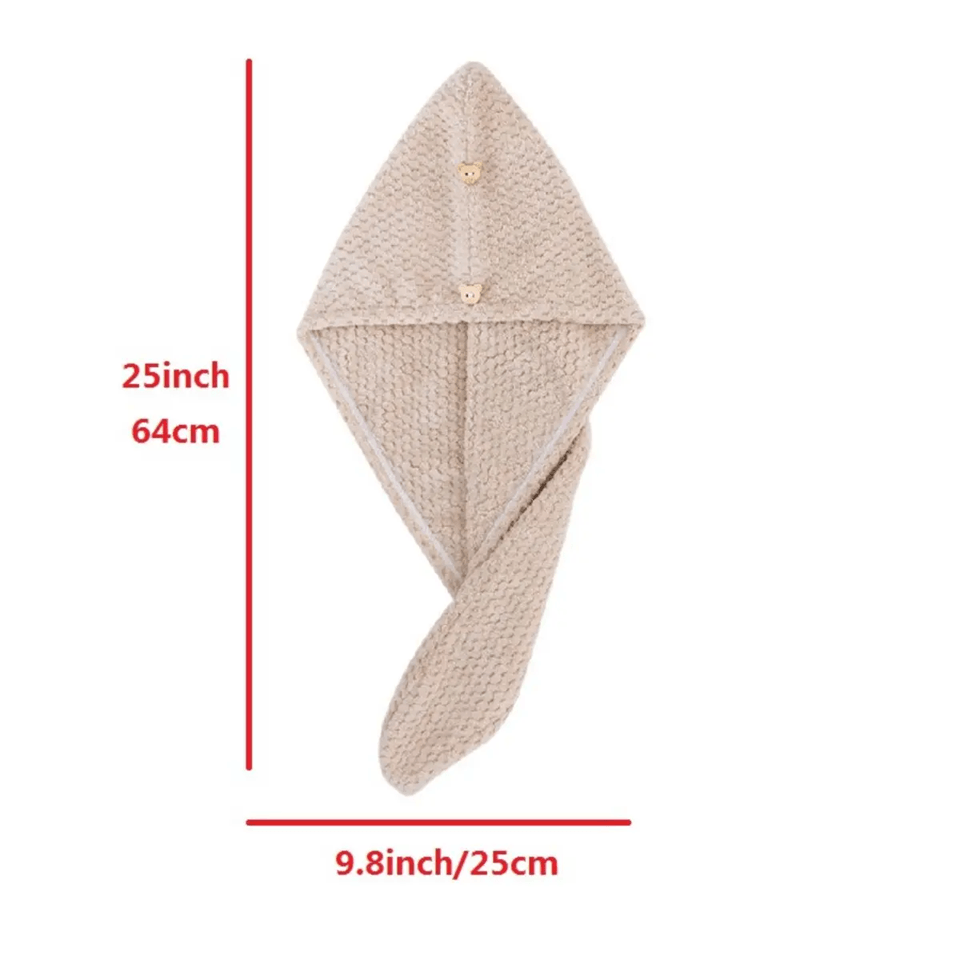 LuxeDry Ultra Absorbent Hair Towel Wrap – Fast Drying and Gentle for All Hair Types