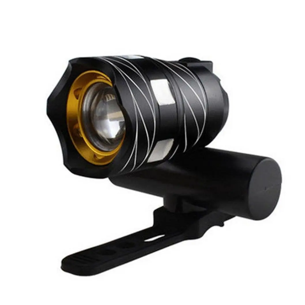 Bike Light Set LED, USB Rechargeable Flashlight, Waterproof Zoomable Headlight