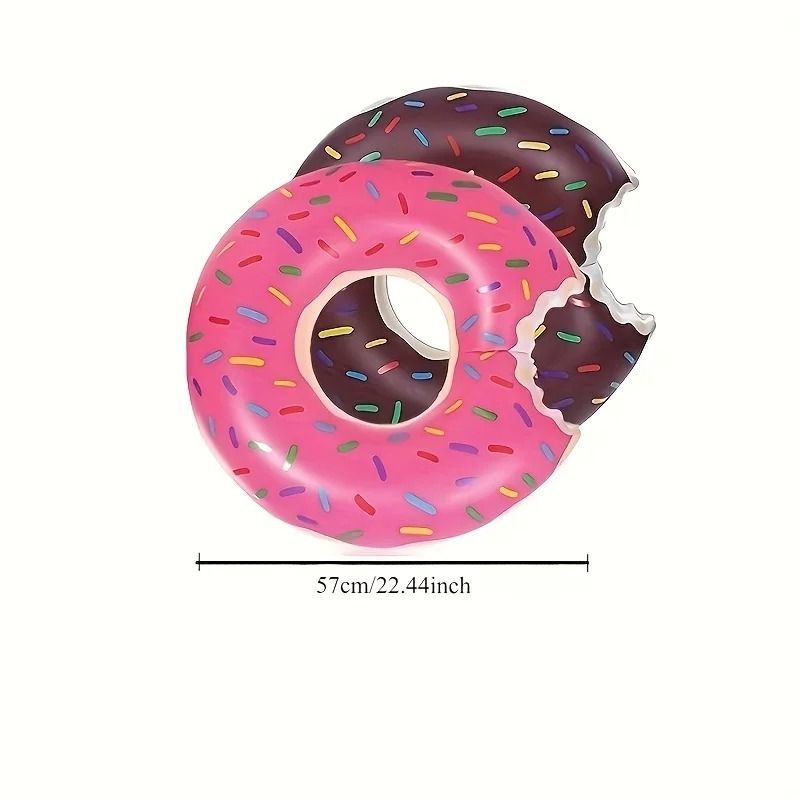Donut-Shaped Inflatable Pool Float
