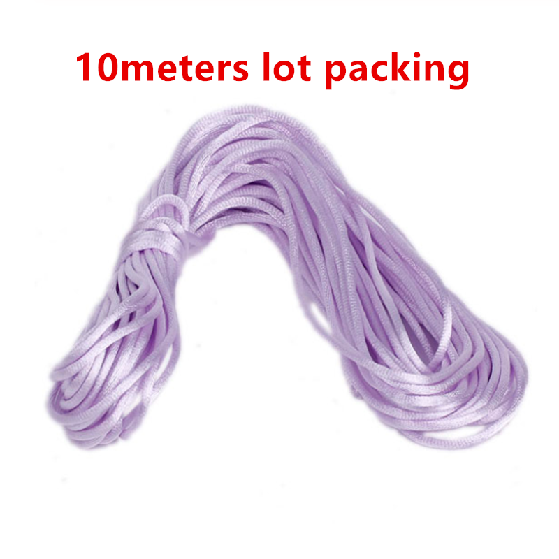2MM Braided Macrame Cord Silk Rope Thread for DIY Chinese Knot, Satin Bracelets, Jewelry Making & Craft Beading Supplies