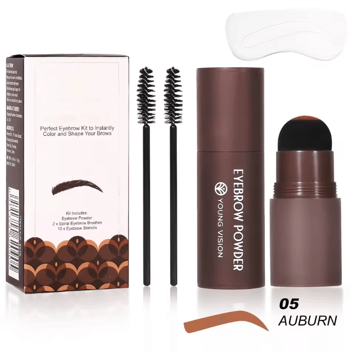 Waterproof Eyebrow Stamp Stencil Kit with 10 Brow Shaping Stencils