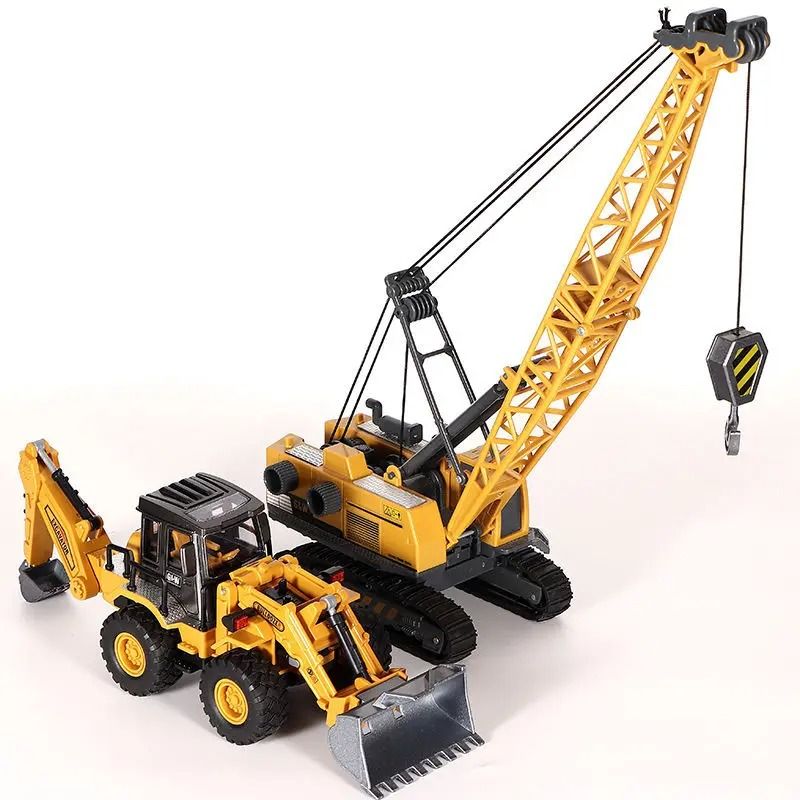 Alloy Mini Construction Vehicle Die Cast Model Tractor Bulldozer Excavator Toy