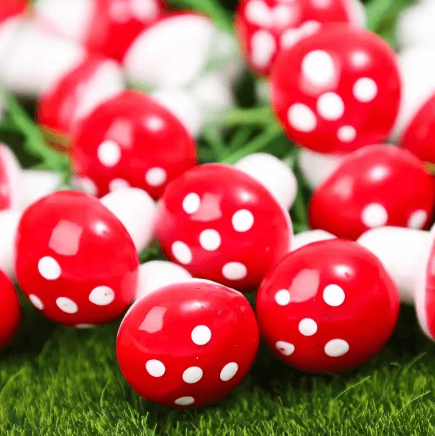 Mini Red Mushroom Garden Decor – Artificial Fairy Garden Miniatures for DIY Landscape & Bonsai
