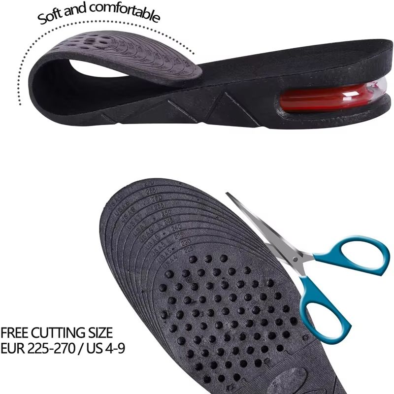 Height Increase Insoles – Invisible Heightening Inserts with Air Cushion for Comfortable Shoe Lift