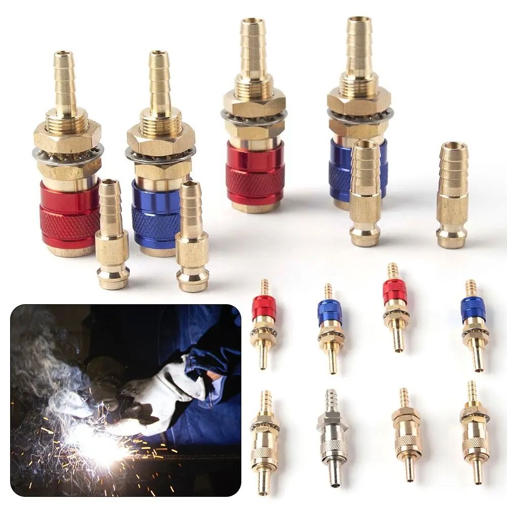 Water-Cooled Welding Gallery | High-Fidelity M6/M8 Quick Connector & Technical Fitting Logic