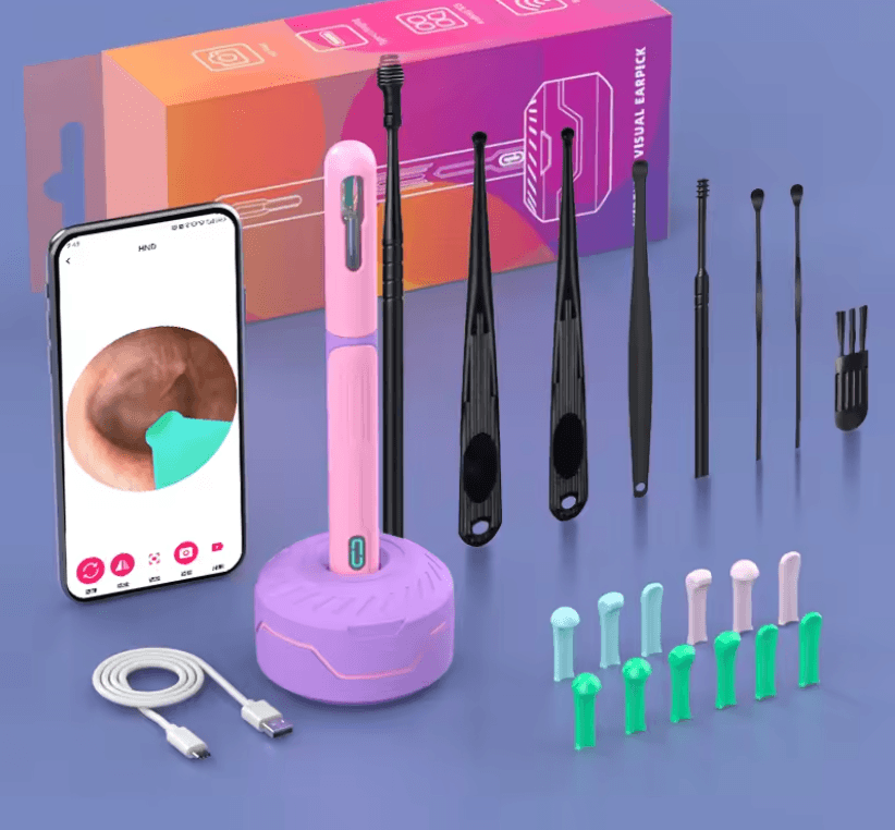 HD Ear Cleaner with Camera and USB C Rechargeable Otoscope Tool Set