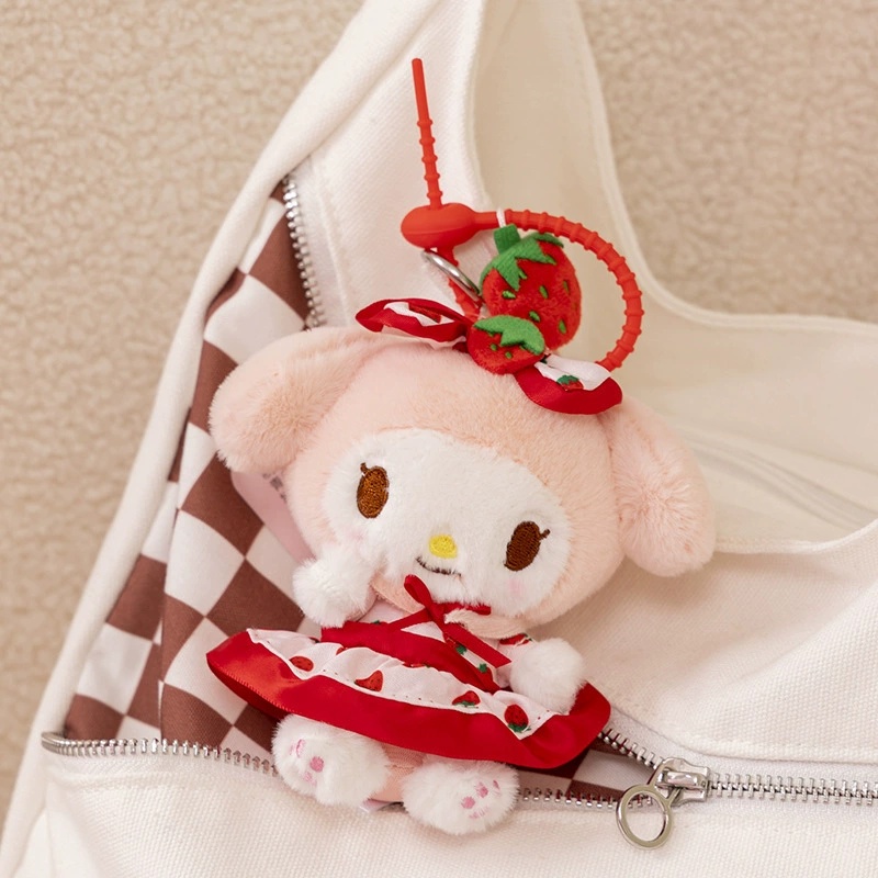 Authentic Sanrio Hello Kitty Kuromi Plush Doll Keychain Cute Christmas Gift Pendant