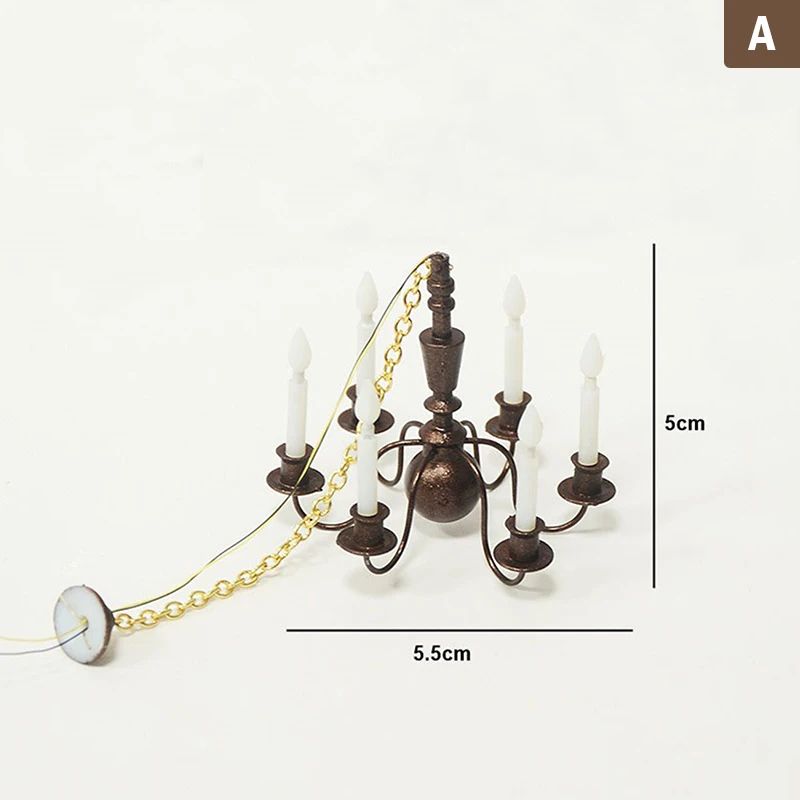Mini LED Dollhouse Ceiling Chandelier Light