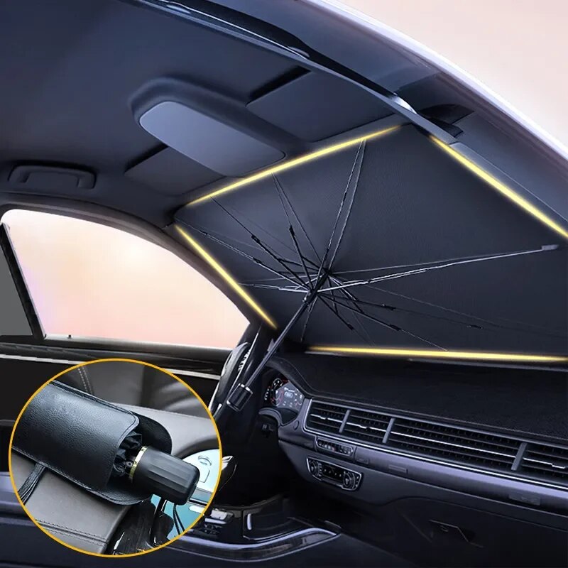 Foldable Car Sunshade Umbrella for Windshield Heat Protection