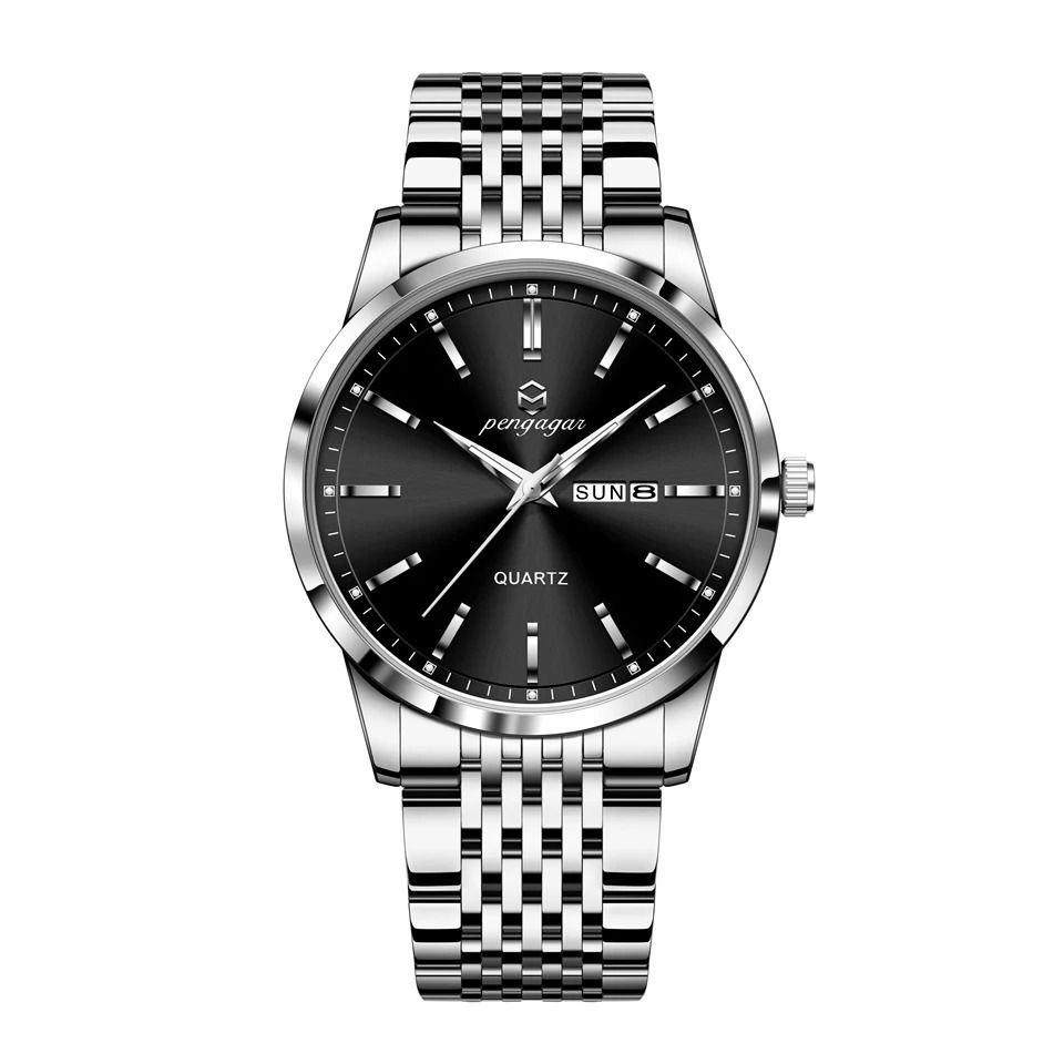 Luxury Stainless Steel Watch – Waterproof Luminous Business Quartz Timepiece