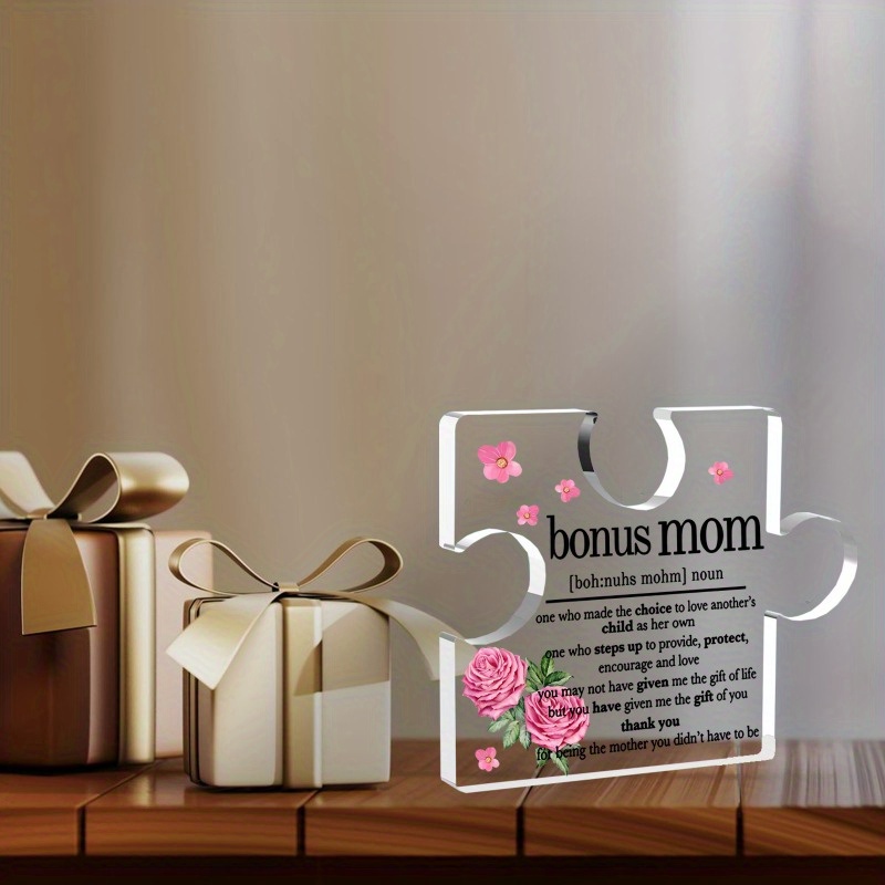 Thank You Gift - Bonus Mom Appreciation Plaque with Photography Utility