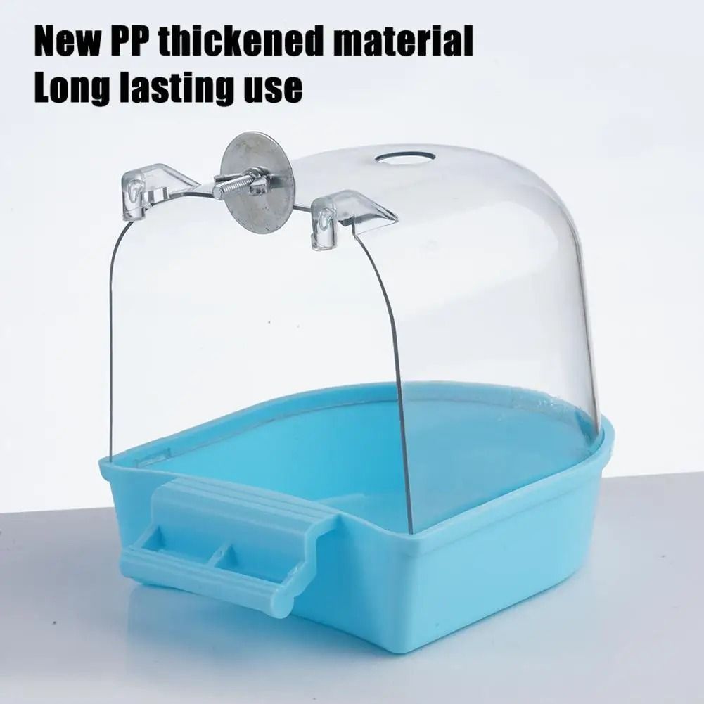 Hanging Bird Bath Bowl Plastic Bird Water Bathtub for Parrots Parakeets and Small Birds