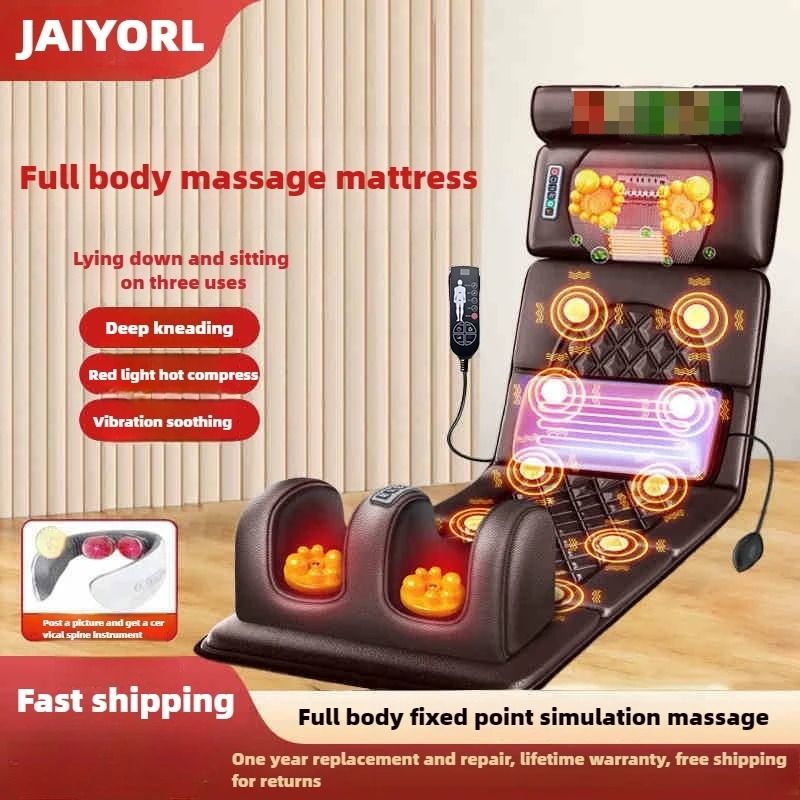 Electric Full Body Massage Mattress with Heating and Hand Control
