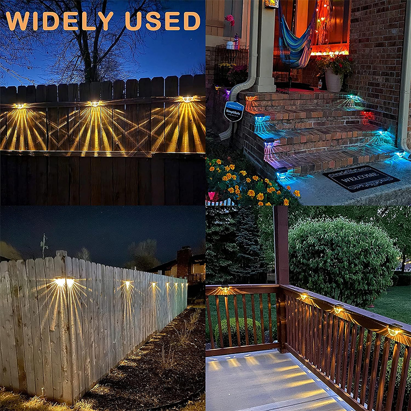 Waterproof Solar Deck Lights for Fence Stairs Railing Step, Outdoor Patio Yard Pathway Lights