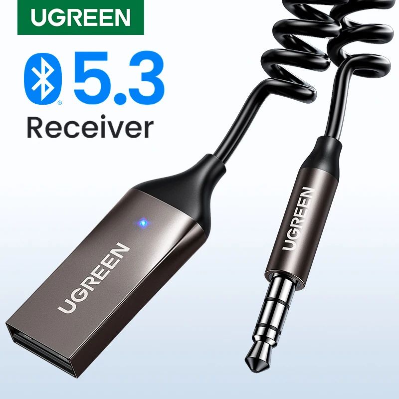 Bluetooth 5.3 AUX Bluetooth Receiver 3.5mm Hands Free Car Bluetooth Adapter for Wireless Music and Calls