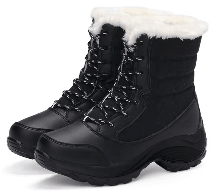 Womens Waterproof Winter Snow Boots with Fur Lining
