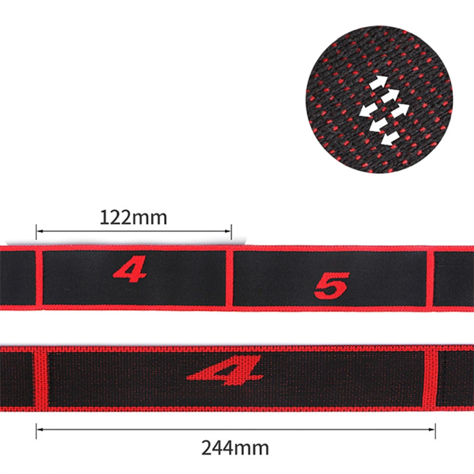 Multi Segment Belt Yoga Fitness Products, Yoga Stretch Resistance Bands Adult High Elasticity, Yoga Assisted Stretching
