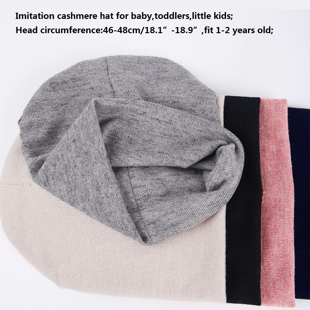 Imitation Cashmere Baby Hat for Boys Girls Knitted Winter Toddler Beanie