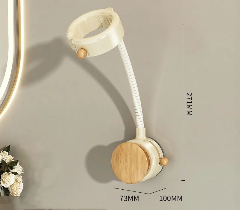 Rotatable Wall Mounted Hair Dryer Holder with Adjustable Arm