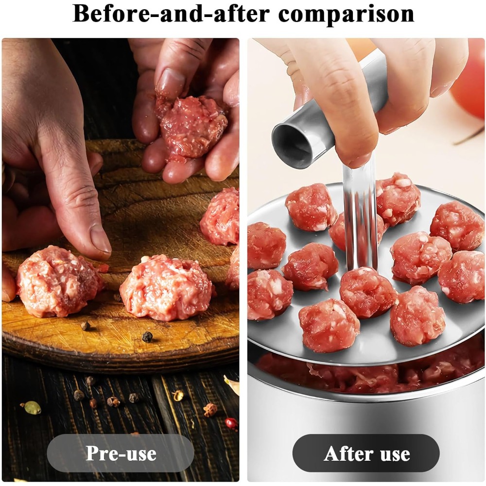 Stainless Steel Meatball Maker Press Mold Ergonomic Handle
