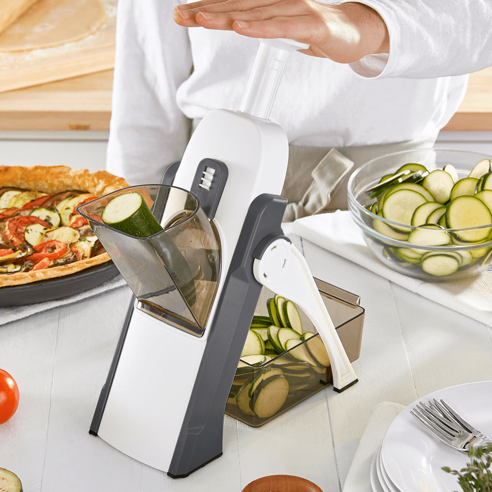 5-in-1 Safe Mandoline Slicer – Vegetables Potato Slicer, Food Chopper, French Fry Cutter