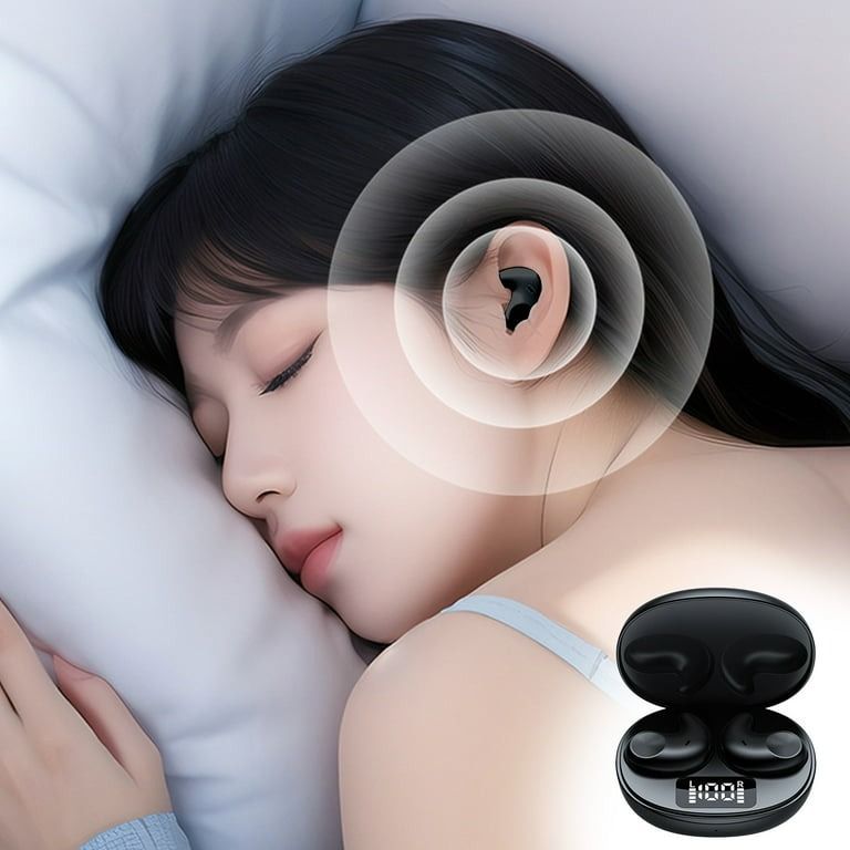 Invisible Sleep Headphones Bluetooth 5.3, IPX5 Waterproof Wireless Earbuds for Side Sleepers Comfortable Stereo Earphone