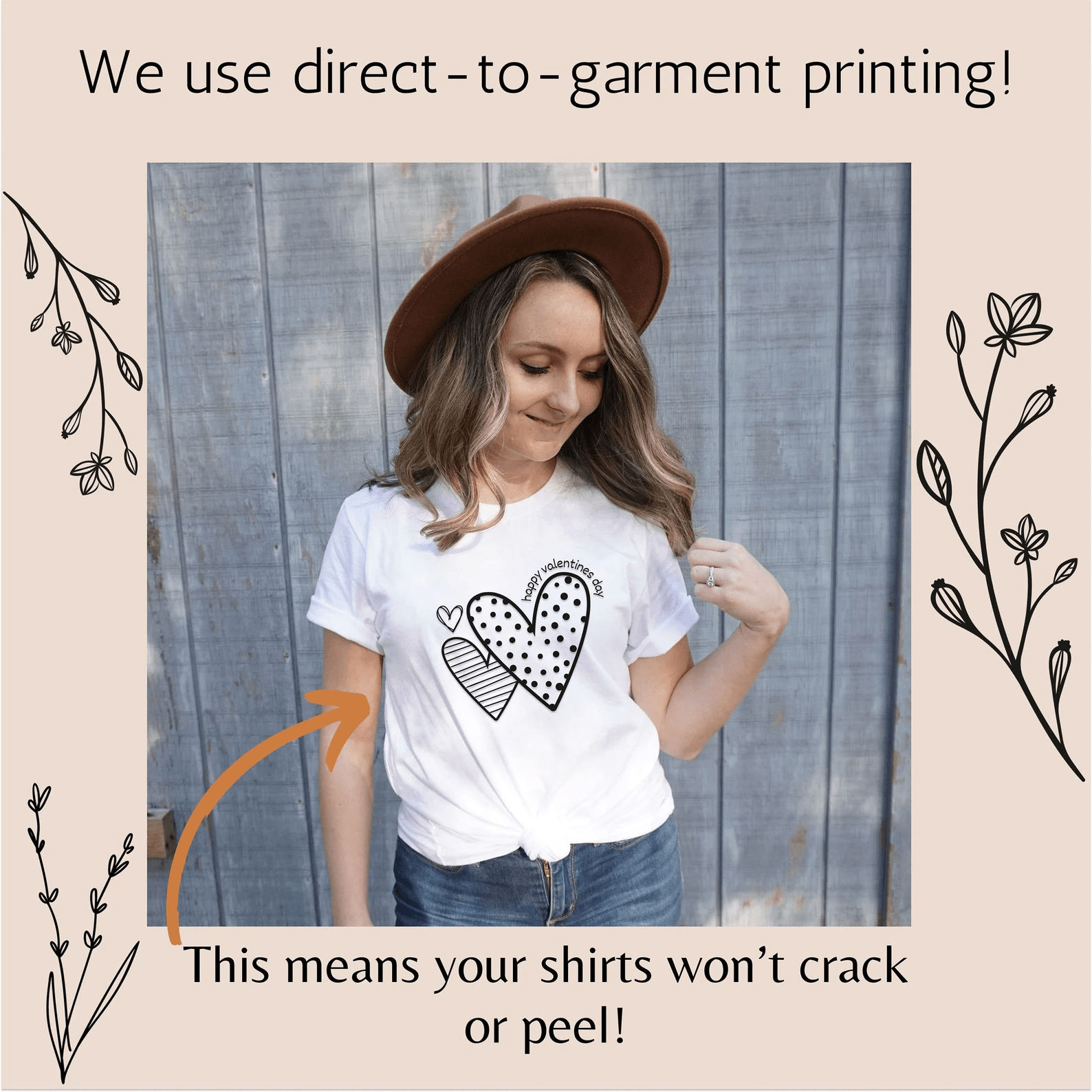 Valentines Day Love Tee for Women Doodle Heart Graphic Shirt Cute Casual Valentine Top