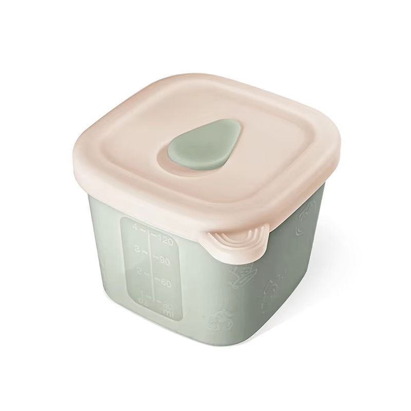 4 fl oz Silicone Baby Food Storage Container Reusable Freezer Safe Infant Snack & Puree Pot