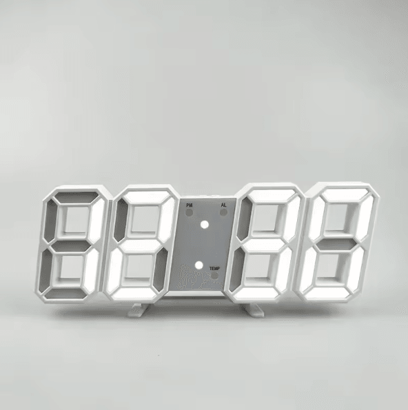 3D LED Digital Wall Clock Alarm Time Date Temperature Display Modern Desk and Wall Clock