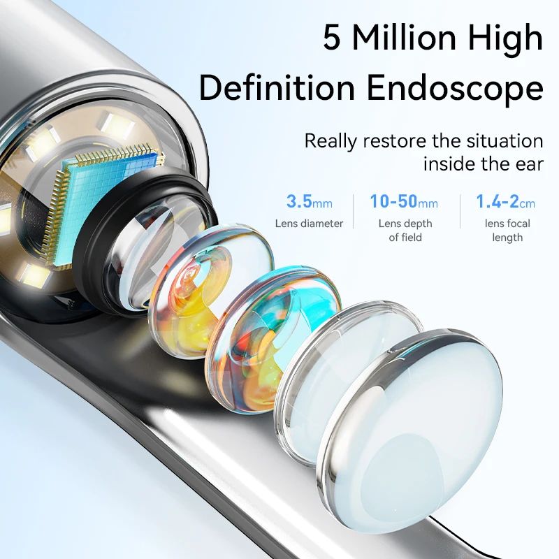 Wireless HD Visual Ear Cleaner with Camera – USB Rechargeable Otoscope Wax Removal Tool