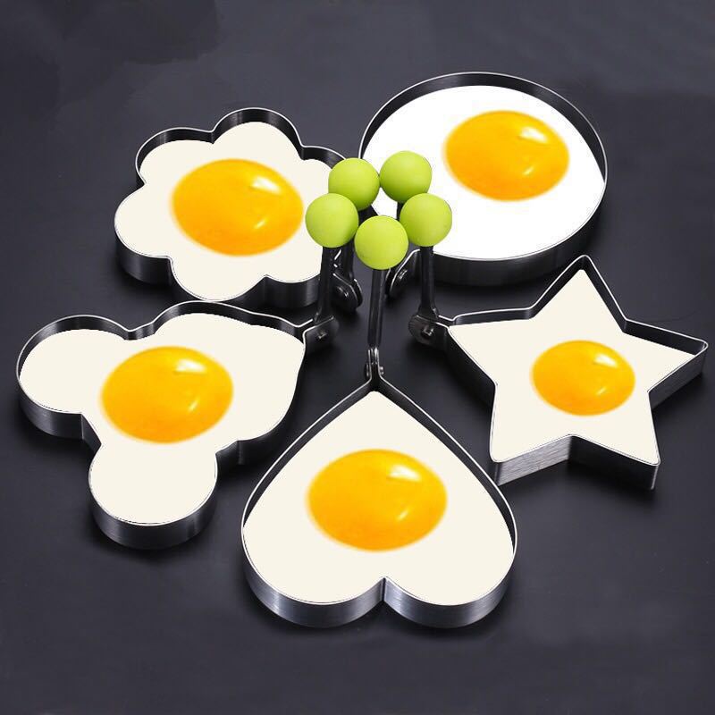 Heart-Shaped Egg Frying Mold – Stainless Steel Poached Egg Pancake Maker for Creative Breakfasts