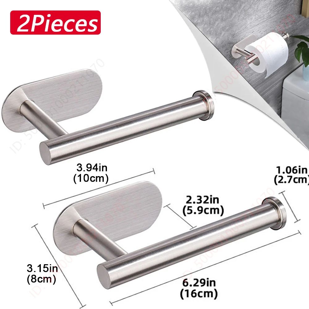 FlexMount Adhesive Toilet Paper Holder – Wall Mounted Bathroom Paper Towel Rack (1–2PCS)