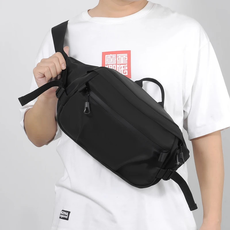 Multifunctional Laptop Bag for Men Trendy Sports Chest & Diagonal Shoulder Bag with Large Capacity