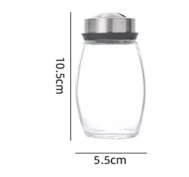Glass Spice Jar Set with Rack Kitchen Seasoning Storage Organizer for Salt Pepper and Sugar