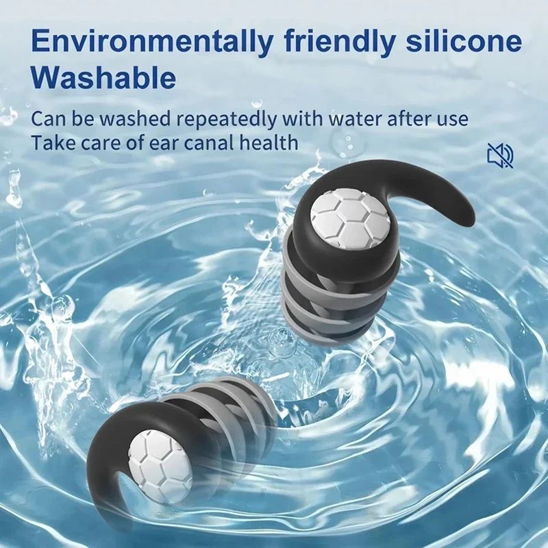 Silicone Earplugs Noise Reducing Waterproof Sleep Earplugs