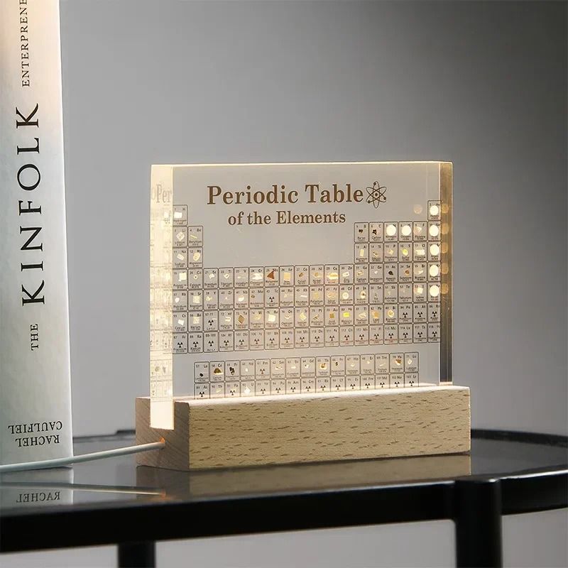 Real Elements Acrylic Periodic Table Display & Science Ornament