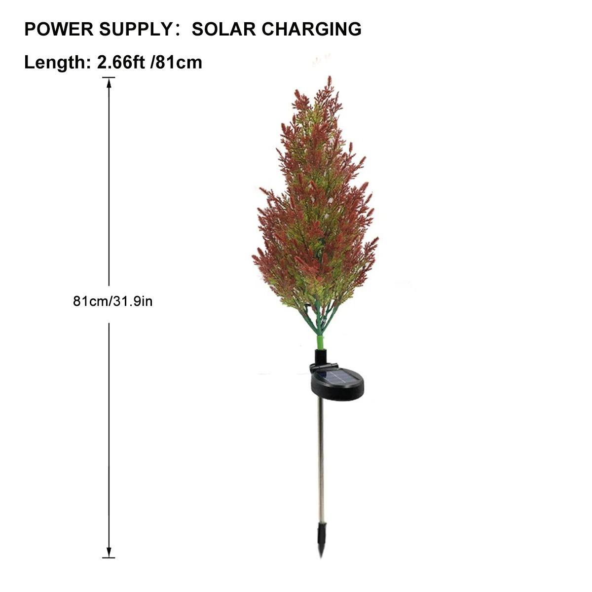 Solar Powered Christmas Pine Tree Garden Light