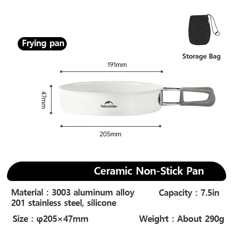 Ceramic Non-Stick Lightweight Camping Cookware Set
