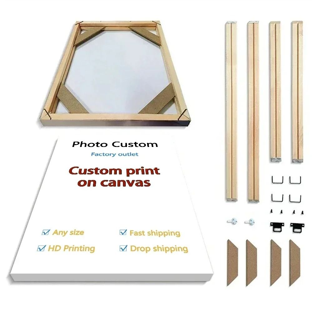 Custom Canvas Print Personalized Photo Wall Art Large HD Poster